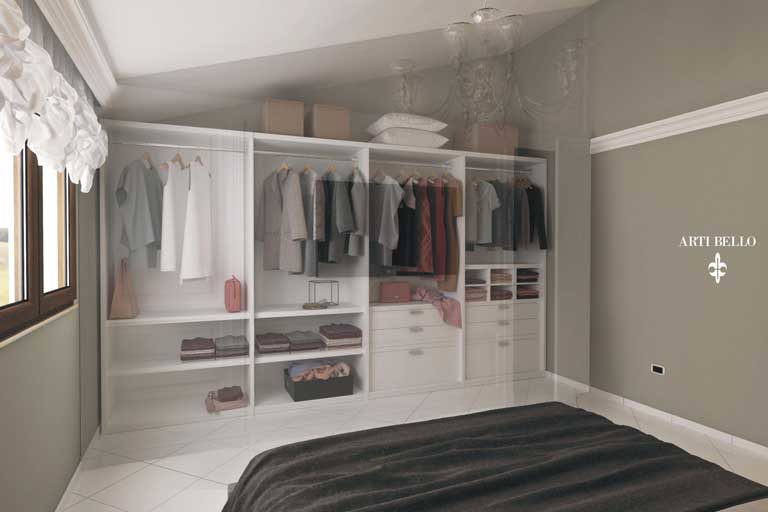 boiserie che nasconde cabina armadio