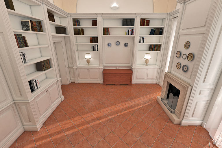 Boiserie e camino