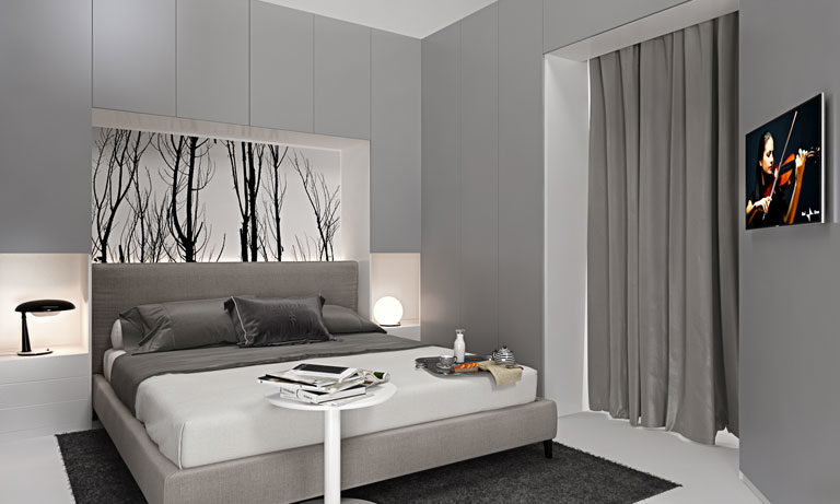 camera da letto in legno completa