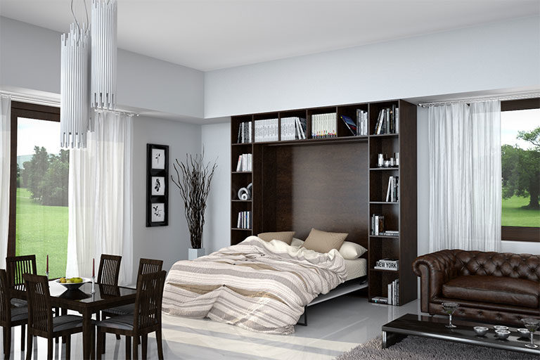 letto-a-scomparsa-nella-libreria-soggiorno
